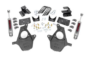 Chevrolet Silverado 1500 Lowering Kit - Front + Rear - Rough Country - 2 Inch Front / 4 Inch Rear Lowering - '14-'18